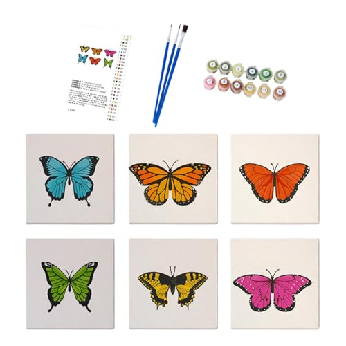 Sghtil Malen-nach-Zahlen-Kits für Erwachsene, Malen nach Zahlen, lustiges kreatives Ölgemälde-Set für Erwachsene, lustiges Schmetterlingsthema, einfache Färbung, komplettes Zubehör Sghtil Malen-nach-Zahlen-Kits für Erwachsene, Malen nach Zahlen, lustiges kreatives Ölgemälde-Set für Erwachsene, lustiges Schmetterlingsthema, einfache Färbung, komplettes Zubehör von Sghtil