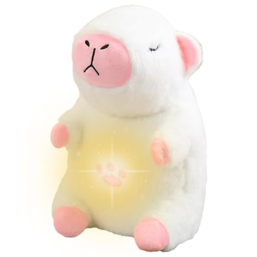 Sghtil Niedliches Capybara-Plüschtier, Stofftier - Musikpuppe zum Schlafen mit Licht - Schlafsauger mit einstellbarer rhythmischer , weiche Puppe für Kinder u Sghtil Niedliches Capybara-Plüschtier, Stofftier - Musikpuppe zum Schlafen mit Licht - Schlafsauger mit einstellbarer rhythmischer , weiche Puppe für Kinder u von Sghtil