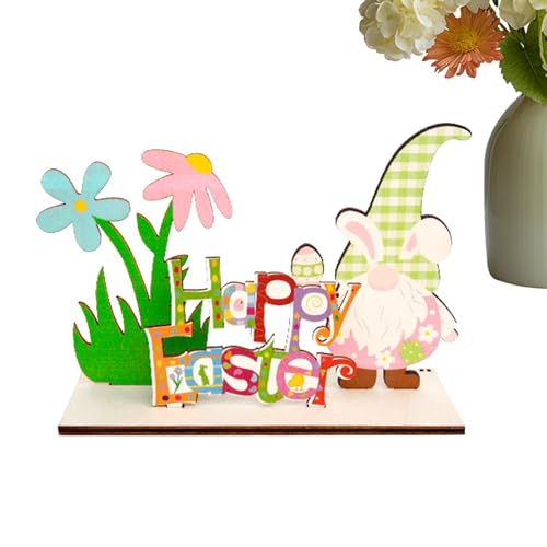 Sghtil Ornamente mit Blumenzwergen, Gartenflagge von Frohe Ostern – buntes Schreibtischschild, Holz-Tischdekoration, Frühlingsdekoration für Zuhause, Sghtil Ornamente mit Blumenzwergen, Gartenflagge von Frohe Ostern – buntes Schreibtischschild, Holz-Tischdekoration, Frühlingsdekoration für Zuhause, von Sghtil