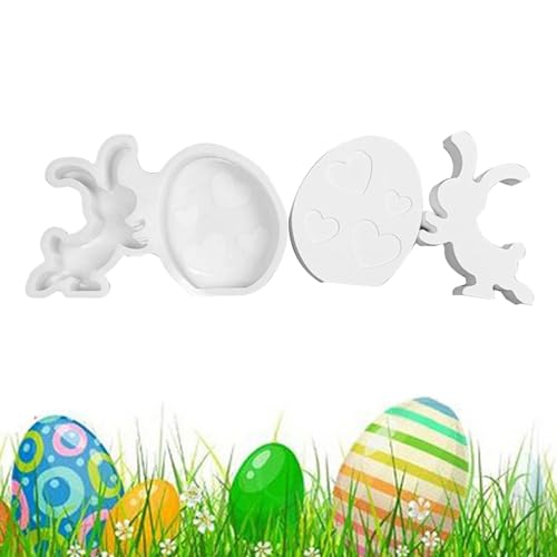 Sghtil Osterhasen Silikonform, Hasenform für Ostern,Osterhasen Kerzenform, Osterstatue Gießform, Easy Release Epoxidharz Form für von Sghtil