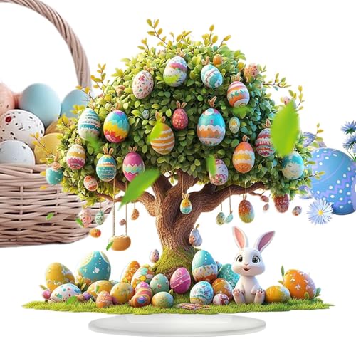 Sghtil Ostertischdekorationen, Osterdekorationen für Tisch - Herzstück des Schreibtisch-Schilds mit Haseneiern, 2d Ostern Bunte Eier Schreibtischdekoration aus Acryl für Sghtil Ostertischdekorationen, Osterdekorationen für Tisch - Herzstück des Schreibtisch-Schilds mit Haseneiern, 2d Ostern Bunte Eier Schreibtischdekoration aus Acryl für von Sghtil