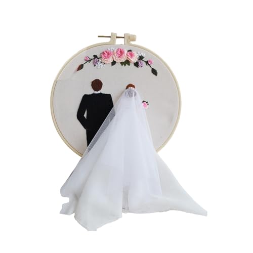 Sghtil Pärchen Stickerei Hochzeit Set | Punch Crafts Sticken Set | Punch Sticknadel Set mit Reifen und Anleitung für Anfänger Paar Sghtil Pärchen Stickerei Hochzeit Set | Punch Crafts Sticken Set | Punch Sticknadel Set mit Reifen und Anleitung für Anfänger Paar von Sghtil