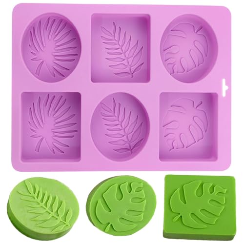 Sghtil Palmblattform, Seifenblattblätter | 6 Mulden Machen Sie Seife Handseife Machen Sie Seife – Rechteck und ovale Formen, Pudding-Tabletts, Zubehör Sghtil Palmblattform, Seifenblattblätter | 6 Mulden Machen Sie Seife Handseife Machen Sie Seife – Rechteck und ovale Formen, Pudding-Tabletts, Zubehör von Sghtil