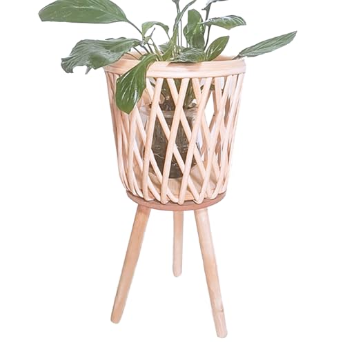 Sghtil Plant Stand Wood, Ständer – Bohemian Wricker Stand Handarbeit | Dekorativer Webstoff mit Beinen, Hocker für Topf, Regal Boho für Außenbereich, Badezimmer und Schlafzimmer Sghtil Plant Stand Wood, Ständer – Bohemian Wricker Stand Handarbeit | Dekorativer Webstoff mit Beinen, Hocker für Topf, Regal Boho für Außenbereich, Badezimmer und Schlafzimmer von Sghtil