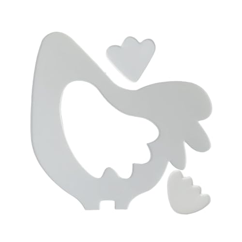 Sghtil Quilt-Lineal in Hühnerform, Acryl, Quilt-Vorlagen, Huhn Quilt-Vorlage geeignet für Anfänger, wiederverwendbar, Handnähzubehör von Sghtil