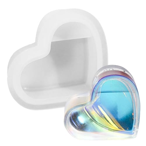 Sghtil Silikonform des Klebenotenhalters, 3D-Herzform | Silikon-Haftnotiz-Stützform | Seifenherstellungszubehör, flexibler Betonschimmel für die Sghtil Silikonform des Klebenotenhalters, 3D-Herzform | Silikon-Haftnotiz-Stützform | Seifenherstellungszubehör, flexibler Betonschimmel für die von Sghtil