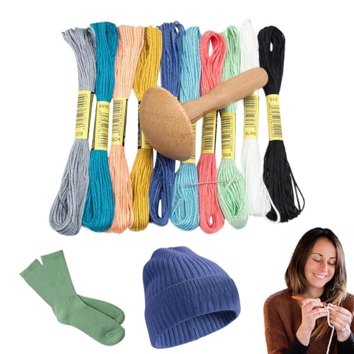 Sghtil Socken-Reparaturset – Pilz aus Holz zum Aufhängen und Reparieren – Reparaturzubehör, Stickset, Handwerksreparatur für Kleidung, Hüte, Hosen, Sghtil Socken-Reparaturset – Pilz aus Holz zum Aufhängen und Reparieren – Reparaturzubehör, Stickset, Handwerksreparatur für Kleidung, Hüte, Hosen, von Sghtil