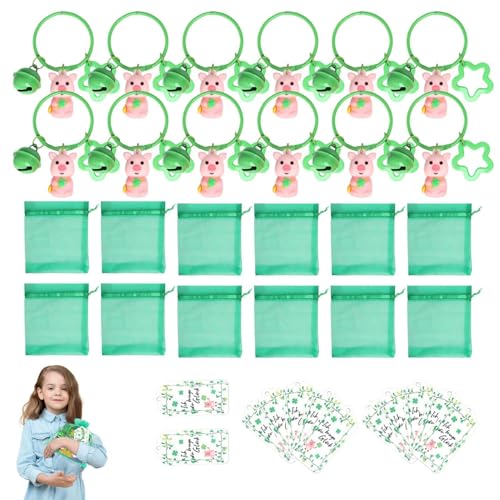 Sghtil St. Patrick's Day Anhänger, grünes St. Patrick's Day Ornament | 12 x grüne Schweineanhänger für St. Patrick's Day, Schlüsselanhänger, dekorativ, für den Innen- und Außenbereich, saisonale Sghtil St. Patrick's Day Anhänger, grünes St. Patrick's Day Ornament | 12 x grüne Schweineanhänger für St. Patrick's Day, Schlüsselanhänger, dekorativ, für den Innen- und Außenbereich, saisonale von Sghtil