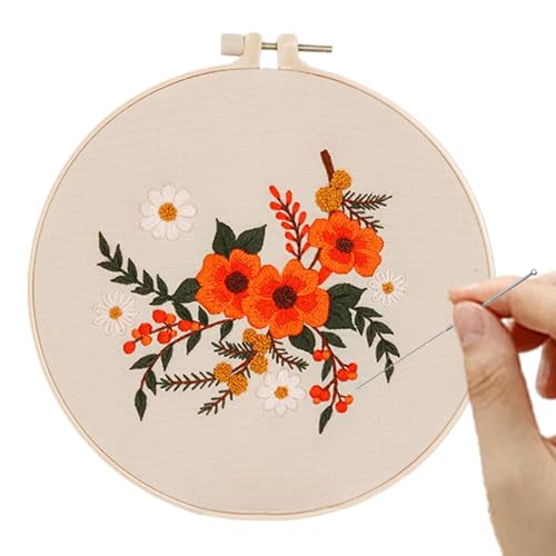 Sghtil Stickset für Anfänger, Stickset für Anfänger für Erwachsene | Handstickerei Set Blume - Handgemachte Bastelzubehör mit Materialpaket für Sghtil Stickset für Anfänger, Stickset für Anfänger für Erwachsene | Handstickerei Set Blume - Handgemachte Bastelzubehör mit Materialpaket für von Sghtil