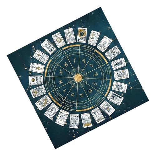 Sghtil Tarotmatte | Tarotkartenstoff und esoterische Tischdecke – Schreibtischunterlage aus Flanell Metaphysisch für Horoskopkarten Spiele Runen & Anfänger Sghtil Tarotmatte | Tarotkartenstoff und esoterische Tischdecke – Schreibtischunterlage aus Flanell Metaphysisch für Horoskopkarten Spiele Runen & Anfänger von Sghtil