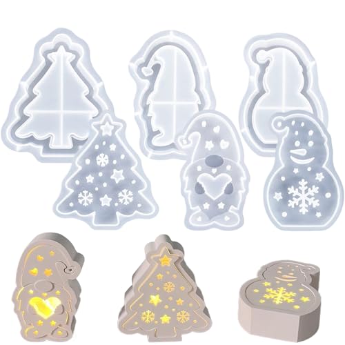 Sghtil Weihnachtsformen Aus Silikon - 3D Epoxidharz Formen Set,Beton Gussformen Kunst Handwerk Für Tischdekoration Hochzeitstisch Deko,Deko Für Tischdekoration Abendessen Hochzeit Sghtil Weihnachtsformen Aus Silikon - 3D Epoxidharz Formen Set,Beton Gussformen Kunst Handwerk Für Tischdekoration Hochzeitstisch Deko,Deko Für Tischdekoration Abendessen Hochzeit von Sghtil