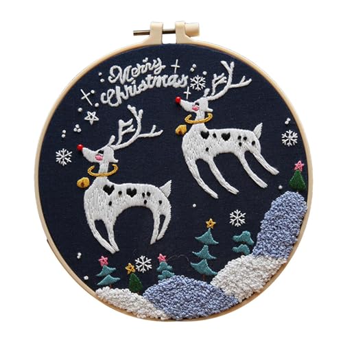 Sghtil Weihnachtsornamente Bastelset, Kreuzstich-Ornamente Set, Stickmuster-Set, Kreuzstich-Material für Anfänger und Erwachsene Sghtil Weihnachtsornamente Bastelset, Kreuzstich-Ornamente Set, Stickmuster-Set, Kreuzstich-Material für Anfänger und Erwachsene von Sghtil