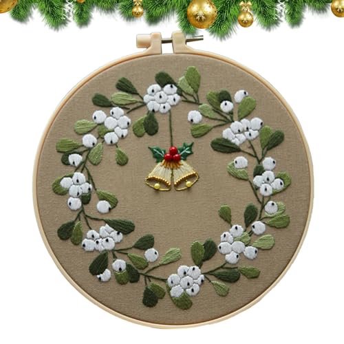 Sghtil Weihnachtsstickerei-Set, Weihnachtspunkte, Ornamente, Winter Handstickerei Set für DIY Weihnachten für Anfänger, Erwachsene u Sghtil Weihnachtsstickerei-Set, Weihnachtspunkte, Ornamente, Winter Handstickerei Set für DIY Weihnachten für Anfänger, Erwachsene u von Sghtil