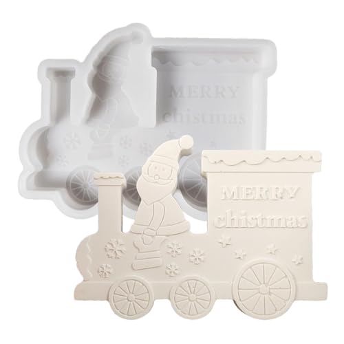 Weihnachts Silikonform | Weihnachtsmann Zug Gießformen | Antihaftbeschichtete Weihnachts Silikonform für Kerzen, Seife, Basteln, Gips Weihnachts Silikonform | Weihnachtsmann Zug Gießformen | Antihaftbeschichtete Weihnachts Silikonform für Kerzen, Seife, Basteln, Gips von Sghtil
