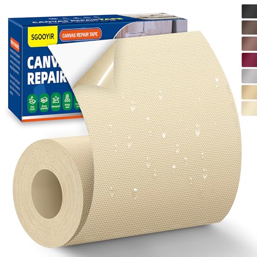 10x200cm Flicken Selbstklebend Stoff, Beige-Gelb Selbstklebender Stoffkleber Textilkleber, Wasserdichtes Leinwand Stoff Selbstklebend Reparatur Patches für Zelte, Sofa, RV Markise, Stühle 10x200cm Flicken Selbstklebend Stoff, Beige-Gelb Selbstklebender Stoffkleber Textilkleber, Wasserdichtes Leinwand Stoff Selbstklebend Reparatur Patches für Zelte, Sofa, RV Markise, Stühle von Sgooyir