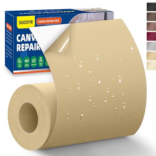10x200cm Flicken Selbstklebend Stoff, Beige Selbstklebender Stoffkleber Textilkleber, Wasserdichtes Leinwand Stoff Selbstklebend Reparatur Patches für Zelte, Sofa, RV Markise, Stühle 10x200cm Flicken Selbstklebend Stoff, Beige Selbstklebender Stoffkleber Textilkleber, Wasserdichtes Leinwand Stoff Selbstklebend Reparatur Patches für Zelte, Sofa, RV Markise, Stühle von Sgooyir