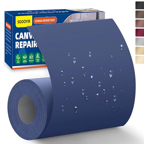 10x200cm Flicken Selbstklebend Stoff, Dunkelblau Selbstklebender Stoffkleber Textilkleber, Wasserdichtes Leinwand Stoff Selbstklebend Reparatur Patches für Zelte, Sofa, RV Markise, Stühle 10x200cm Flicken Selbstklebend Stoff, Dunkelblau Selbstklebender Stoffkleber Textilkleber, Wasserdichtes Leinwand Stoff Selbstklebend Reparatur Patches für Zelte, Sofa, RV Markise, Stühle von Sgooyir