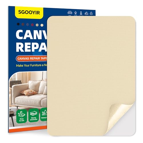 21x28cm Flicken Selbstklebend Stoff, Beige-Gelb Selbstklebender Stoffkleber Textilkleber, Wasserdichtes Leinwand Stoff Selbstklebend Reparatur Patches für Zelte, Sofa, RV Markise, Stühle 21x28cm Flicken Selbstklebend Stoff, Beige-Gelb Selbstklebender Stoffkleber Textilkleber, Wasserdichtes Leinwand Stoff Selbstklebend Reparatur Patches für Zelte, Sofa, RV Markise, Stühle von Sgooyir