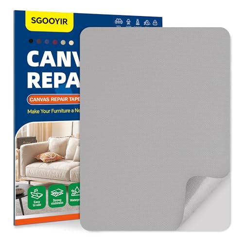 21x28cm Flicken Selbstklebend Stoff, Grau Selbstklebender Stoffkleber Textilkleber, Wasserdichtes Leinwand Stoff Selbstklebend Reparatur Patches für Zelte, Sofa, RV Markise, Stühle 21x28cm Flicken Selbstklebend Stoff, Grau Selbstklebender Stoffkleber Textilkleber, Wasserdichtes Leinwand Stoff Selbstklebend Reparatur Patches für Zelte, Sofa, RV Markise, Stühle von Sgooyir