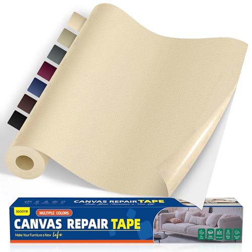 40x100cm Flicken Selbstklebend Stoff, Beige-Gelb Selbstklebender Stoffkleber Textilkleber, Wasserdichtes Leinwand Stoff Selbstklebend Reparatur Patches für Zelte, Sofa, RV Markise, Stühle 40x100cm Flicken Selbstklebend Stoff, Beige-Gelb Selbstklebender Stoffkleber Textilkleber, Wasserdichtes Leinwand Stoff Selbstklebend Reparatur Patches für Zelte, Sofa, RV Markise, Stühle von Sgooyir