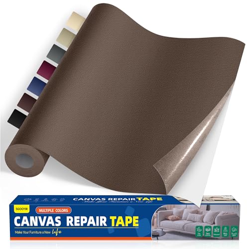 40x100cm Flicken Selbstklebend Stoff, Dunkleres Braun Selbstklebender Stoffkleber Textilkleber, Wasserdichtes Leinwand Stoff Selbstklebend Reparatur Patches für Zelte, Sofa, RV Markise, Stühle 40x100cm Flicken Selbstklebend Stoff, Dunkleres Braun Selbstklebender Stoffkleber Textilkleber, Wasserdichtes Leinwand Stoff Selbstklebend Reparatur Patches für Zelte, Sofa, RV Markise, Stühle von Sgooyir