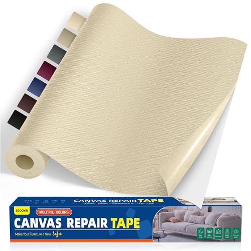 40x100cm Flicken Selbstklebend Stoff, Hellbeige Selbstklebender Stoffkleber Textilkleber, Wasserdichtes Leinwand Stoff Selbstklebend Reparatur Patches für Zelte, Sofa, RV Markise, Stühle 40x100cm Flicken Selbstklebend Stoff, Hellbeige Selbstklebender Stoffkleber Textilkleber, Wasserdichtes Leinwand Stoff Selbstklebend Reparatur Patches für Zelte, Sofa, RV Markise, Stühle von Sgooyir