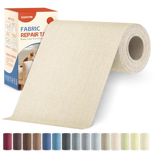 Flicken Selbstklebend Stoff Beige, 10x200cm Stoffflicken Selbstklebend Reparaturflicken, Leinenstoff Patches Reparaturset für Möbel, Autositze, Kleidung, Polsterbezüge, Stühle, Sofas, Kissen Flicken Selbstklebend Stoff Beige, 10x200cm Stoffflicken Selbstklebend Reparaturflicken, Leinenstoff Patches Reparaturset für Möbel, Autositze, Kleidung, Polsterbezüge, Stühle, Sofas, Kissen von Sgooyir