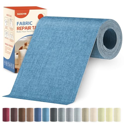 Flicken Selbstklebend Stoff Blau, 10x200cm Stoffflicken Selbstklebend Reparaturflicken, Leinenstoff Patches Reparaturset für Möbel, Autositze, Kleidung, Polsterbezüge, Stühle, Sofas, Kissen Flicken Selbstklebend Stoff Blau, 10x200cm Stoffflicken Selbstklebend Reparaturflicken, Leinenstoff Patches Reparaturset für Möbel, Autositze, Kleidung, Polsterbezüge, Stühle, Sofas, Kissen von Sgooyir