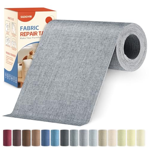 Flicken Selbstklebend Stoff Grau, 10x200cm Stoffflicken Selbstklebend Reparaturflicken, Leinenstoff Patches Reparaturset für Möbel, Autositze, Kleidung, Polsterbezüge, Stühle, Sofas, Kissen Flicken Selbstklebend Stoff Grau, 10x200cm Stoffflicken Selbstklebend Reparaturflicken, Leinenstoff Patches Reparaturset für Möbel, Autositze, Kleidung, Polsterbezüge, Stühle, Sofas, Kissen von Sgooyir