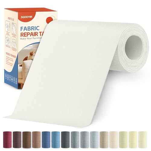 Flicken Selbstklebend Stoff Milchweiß, 10x200cm Stoffflicken Selbstklebend Reparaturflicken, Leinenstoff Patches Reparaturset für Möbel, Autositze, Kleidung, Polsterbezüge, Stühle, Sofas, Kissen Flicken Selbstklebend Stoff Milchweiß, 10x200cm Stoffflicken Selbstklebend Reparaturflicken, Leinenstoff Patches Reparaturset für Möbel, Autositze, Kleidung, Polsterbezüge, Stühle, Sofas, Kissen von Sgooyir