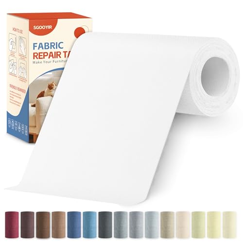 Flicken Selbstklebend Stoff Weiß, 10x200cm Stoffflicken Selbstklebend Reparaturflicken, Leinenstoff Patches Reparaturset für Möbel, Autositze, Kleidung, Polsterbezüge, Stühle, Sofas, Kissen Flicken Selbstklebend Stoff Weiß, 10x200cm Stoffflicken Selbstklebend Reparaturflicken, Leinenstoff Patches Reparaturset für Möbel, Autositze, Kleidung, Polsterbezüge, Stühle, Sofas, Kissen von Sgooyir