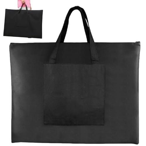 ART -Portfolio -Tasche 26x21 -Zoll Reißverschluss Portfolio -Bag mit Tasche und externer wasserdichtes schwarzes Leinwand Kunstlager für Zeichenbrett, Poster und mehr ART -Portfolio -Tasche 26x21 -Zoll Reißverschluss Portfolio -Bag mit Tasche und externer wasserdichtes schwarzes Leinwand Kunstlager für Zeichenbrett, Poster und mehr von Sgqtqybk