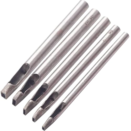 Leder-Loch-Punch 5pcs 5 Größe Oval geformter Lederpunsch mit scharfen poliertem Stahl scharfen Werkzeug für Gürtel, Ledercraft-Gürtelloch Puncher Leder-Loch-Punch 5pcs 5 Größe Oval geformter Lederpunsch mit scharfen poliertem Stahl scharfen Werkzeug für Gürtel, Ledercraft-Gürtelloch Puncher von Sgqtqybk