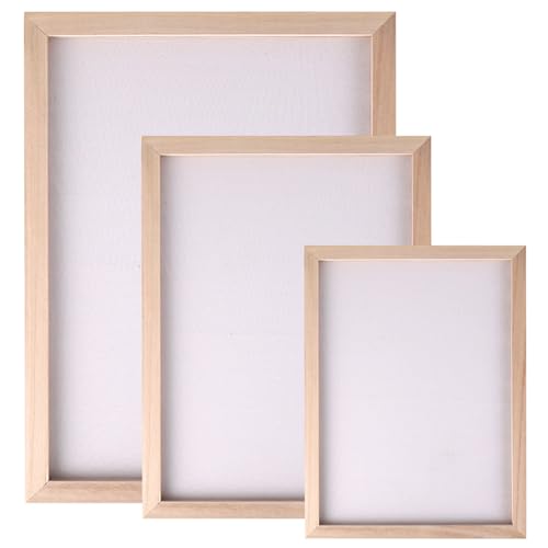 Papierherstellung Bildschirm, 3pcs 3 Größen Schimmel und Deckle für Papierherstellung, Holzrahmen für Craftspaper -Bildschirm Papierherstellung Bildschirm, 3pcs 3 Größen Schimmel und Deckle für Papierherstellung, Holzrahmen für Craftspaper -Bildschirm von Sgqtqybk