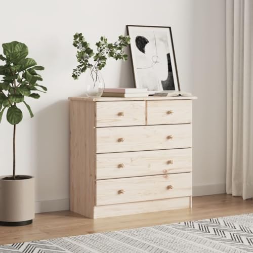 ShCuShan Kommode aus massivem Kiefernholz, 77 x 35 x 73 cm, Kommode aus Holz, platzsparende Kommode für Schlafzimmer, Wohnzimmer ShCuShan Kommode aus massivem Kiefernholz, 77 x 35 x 73 cm, Kommode aus Holz, platzsparende Kommode für Schlafzimmer, Wohnzimmer von ShCuShan