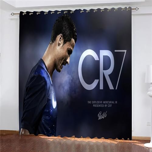 Shaari Cristiano Ronaldo Vorhänge Gardinen mit Ösen, Vorhang Blickdicht, Verdunklungsvorhänge, Fensterdekoration, Schlafzimmer Wohnzimmer & Kinderzimmer Deko, Blackout Curtain 2er Set Shaari Cristiano Ronaldo Vorhänge Gardinen mit Ösen, Vorhang Blickdicht, Verdunklungsvorhänge, Fensterdekoration, Schlafzimmer Wohnzimmer & Kinderzimmer Deko, Blackout Curtain 2er Set von Shaari