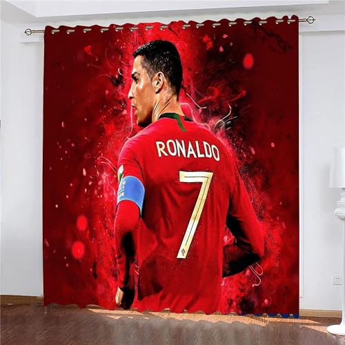Shaari Cristiano Ronaldo Vorhänge Gardinen mit Ösen, Vorhang Blickdicht, Verdunklungsvorhänge, Fensterdekoration, Schlafzimmer Wohnzimmer & Kinderzimmer Deko, Blackout Curtain 2er Set Shaari Cristiano Ronaldo Vorhänge Gardinen mit Ösen, Vorhang Blickdicht, Verdunklungsvorhänge, Fensterdekoration, Schlafzimmer Wohnzimmer & Kinderzimmer Deko, Blackout Curtain 2er Set von Shaari