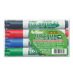 Shachihata Artline Eco-Green Whiteboard Marker, Assorted Colors (4-Pack) von Shachihata