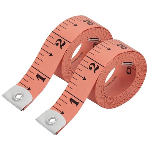 Shahi Flexibles Maßband, genaue Doppelskala, Standard- und metrische Maßbänder, weiches Maßband für Körper, Gewichtsverlust, Nähen, Schneiderhandwerk, Lineal, Blau, 150 cm (Pfirsich/2 Stück) von Shahi