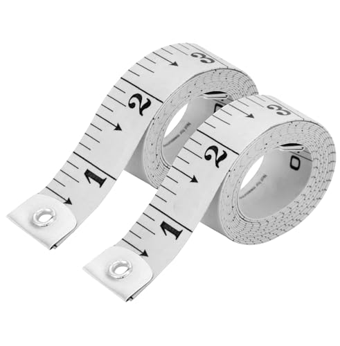 Shahi Flexibles Maßband, genaue Doppelskala, Standard- und metrische Maßbänder, weiches Maßband für Körper, Gewichtsverlust, Nähen, Schneiderhandwerk, Lineal, Blau, 150 cm (weiß/2 Stück) von Shahi