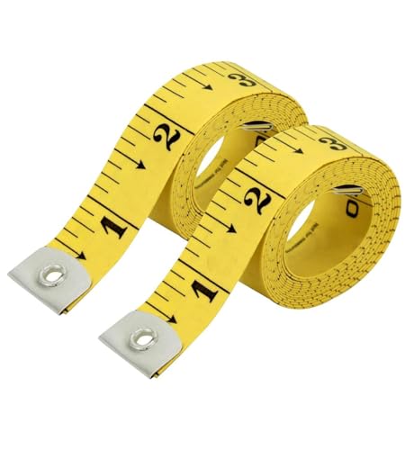 Shahi Flexibles Maßband, genaue Dual-Skala, Standard- und metrische Maßbänder, weiches Maßband für Körper, Gewichtsverlust, Nähen, Schneiderhandwerk, Lineal, Blau, 150 cm, Gelb / 2 Stück Shahi Flexibles Maßband, genaue Dual-Skala, Standard- und metrische Maßbänder, weiches Maßband für Körper, Gewichtsverlust, Nähen, Schneiderhandwerk, Lineal, Blau, 150 cm, Gelb / 2 Stück von Shahi