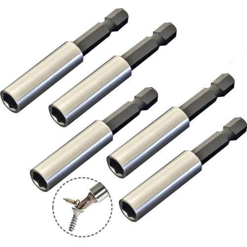 5 Stück Bohrer Verlängerung 60 mm, Shallho Magnetische 1/4" Schnellwechsel Bithalter für Elektrische Bohrmaschine Schlagschrauber Schraubendreher 5 Stück Bohrer Verlängerung 60 mm, Shallho Magnetische 1/4" Schnellwechsel Bithalter für Elektrische Bohrmaschine Schlagschrauber Schraubendreher von Shallho