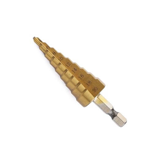 Shallho 1/4" Hexagon Schaft 4-20mm Titan beschichtete Spiral Rillte Schritt Bohrer HSS Schritt Bohrer Für Kunststoff Holz Metall Multi-Loch Kegelbohrer Shallho 1/4" Hexagon Schaft 4-20mm Titan beschichtete Spiral Rillte Schritt Bohrer HSS Schritt Bohrer Für Kunststoff Holz Metall Multi-Loch Kegelbohrer von Shallho