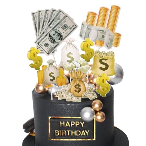 10Stk Schwarz Gold Kuchen Topper, Männer und Frauen Kuchen Topper, Happy Birthday Kuchen Topper, Gold Glitter Geburtstag Kuchen Topper 10Stk Schwarz Gold Kuchen Topper, Männer und Frauen Kuchen Topper, Happy Birthday Kuchen Topper, Gold Glitter Geburtstag Kuchen Topper von Shamoparty