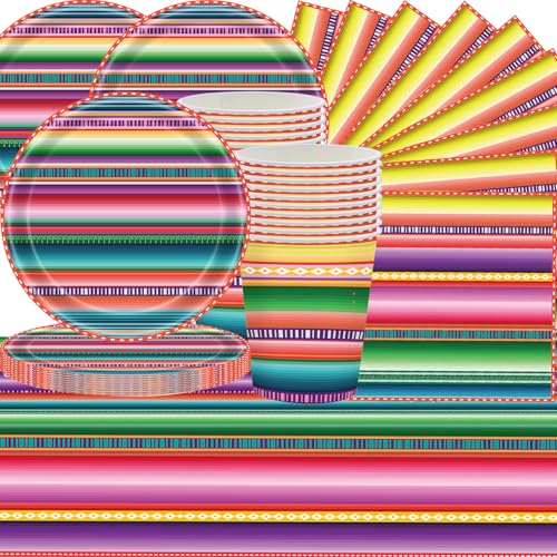61 Stück mexikanisches Fiesta Partygeschirr Kindergeburtstagsgeschirr mit Papptellern, Bechern, Servietten und Tischdecken Perfekt für mexikanische Mottopartys und Geburtstage für bis zu 20 Gäste 61 Stück mexikanisches Fiesta Partygeschirr Kindergeburtstagsgeschirr mit Papptellern, Bechern, Servietten und Tischdecken Perfekt für mexikanische Mottopartys und Geburtstage für bis zu 20 Gäste von Shamoparty