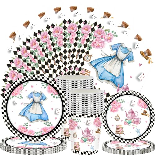 96 Stück Cartoon Kinder Thema Party Geschirr, Mädchen Geburtstag Party Geschirr, einschließlich Teller, Tassen, Tücher, für 24 Kinder Geburtstag Party 96 Stück Cartoon Kinder Thema Party Geschirr, Mädchen Geburtstag Party Geschirr, einschließlich Teller, Tassen, Tücher, für 24 Kinder Geburtstag Party von Shamoparty