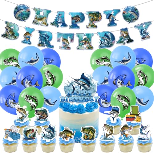 Angeln Geburtstagsparty Zubehör Angeln Party Dekorationen Set Angeln Geburtstag Banner Kuchen Cupcake Toppers Ballons für Gone Angeln Geburtstag Dekorationen Angeln Geburtstagsparty Zubehör Angeln Party Dekorationen Set Angeln Geburtstag Banner Kuchen Cupcake Toppers Ballons für Gone Angeln Geburtstag Dekorationen von Shamoparty