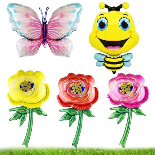 Folienballon Schmetterling Luftballons Große Blumen Ballon Frühling&Sommerparty Deko Luftballon für Geburtstag Party Hochzeit Deko 5 Stücke XXL Folienballon Schmetterling Luftballons Große Blumen Ballon Frühling&Sommerparty Deko Luftballon für Geburtstag Party Hochzeit Deko 5 Stücke XXL von Shamoparty