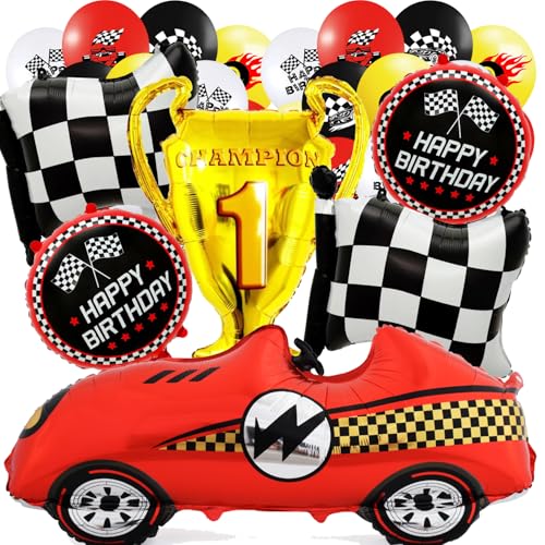 Geburtstag Luftballons Junge, 22 Stk Luftballon Auto Geburtstag Kit, 6 Stk XXL Rennauto Folienballon, Geburtstag Luftballons Auto, Deko Geburtstag Auto für Auto-Thema Party Dekorationen Geburtstag Luftballons Junge, 22 Stk Luftballon Auto Geburtstag Kit, 6 Stk XXL Rennauto Folienballon, Geburtstag Luftballons Auto, Deko Geburtstag Auto für Auto-Thema Party Dekorationen von Shamoparty
