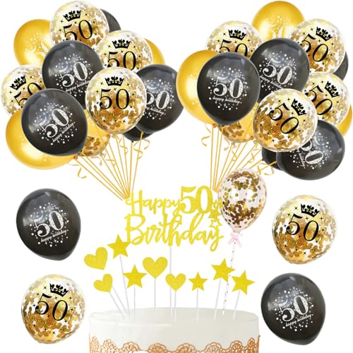 Gold 50th Cake Topper, Gold Happy 50th Birthday Cake Topper, Gold Pailletten Ballon Kuchen Topper, Gold Star und Herz Kuchen Topper, Alles Gute zum 50. Geburtstag Luftballon Gold 50th Cake Topper, Gold Happy 50th Birthday Cake Topper, Gold Pailletten Ballon Kuchen Topper, Gold Star und Herz Kuchen Topper, Alles Gute zum 50. Geburtstag Luftballon von Shamoparty